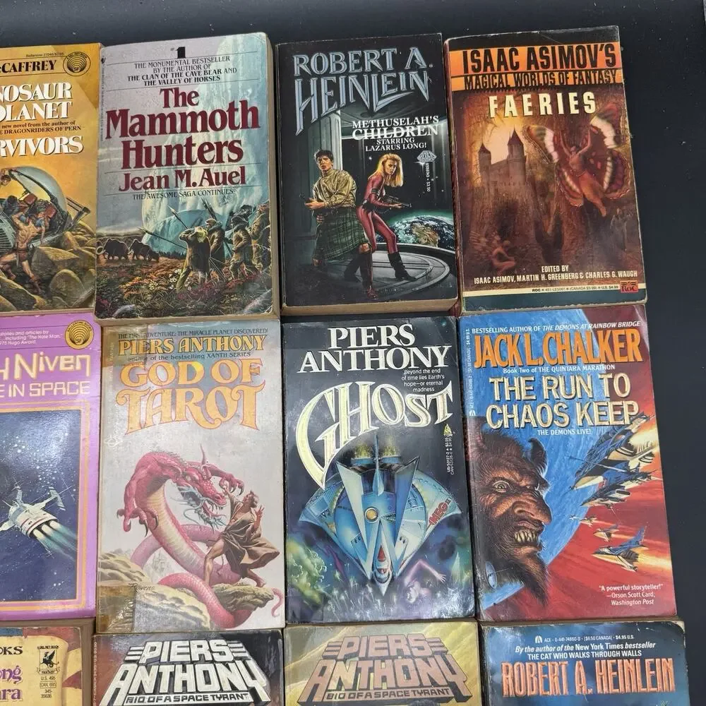 Lot Of 21 Vintage Sci-fi & Fantasy Books Dune Space Odyssey McCaffrey & More